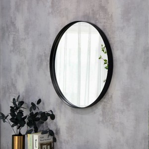 Wholesale Decorative Round Circular Iron Framed Decor Wall Mirror 36316