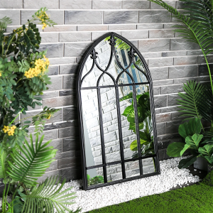 Factory Direct Sell Wholesale Wrought Iron Metal Large Accent Decorative Wall Hanging Mirror PL08-39554