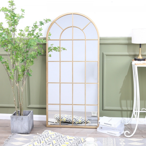 Gold Frame Arch Decorative Modern Dressing Room Wall Full Length Floor Mirror Outdoor Garden Mirror PL08-80230