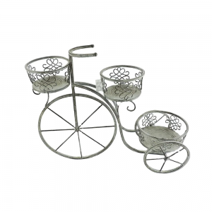 Indoor and Outdoor Garden Artificial Plants Pot Stand Antique Bicycle Flower Pots Holder Shelf PL08-7686