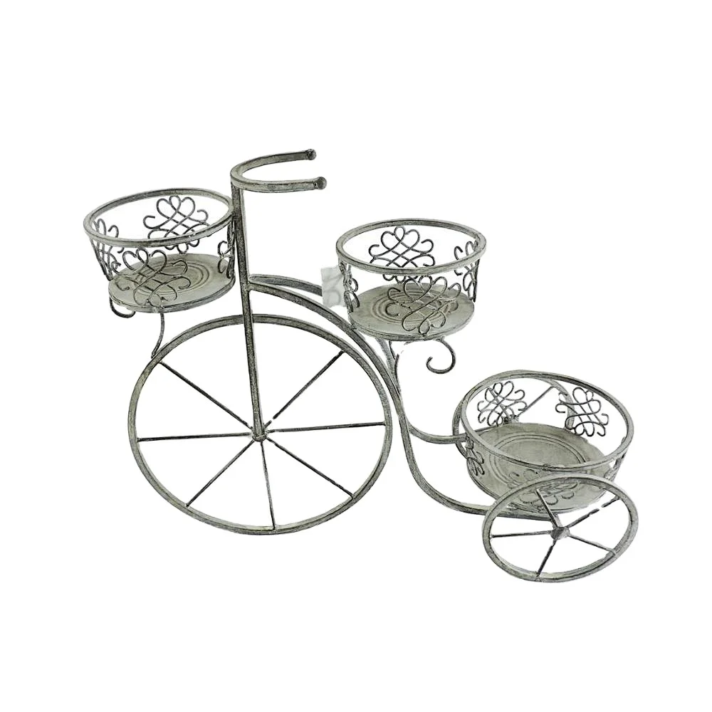 Indoor and Outdoor Garden Artificial Plants Pot Stand Antique Bicycle Flower Pots Holder Shelf PL08-7686 Featured Image