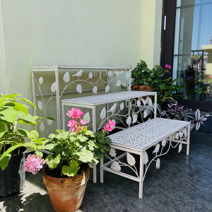3-Tier Metal Plant Stand Indoor Tiered Outdoor Plant Holder for Flower Pot Display Garden Ladder Shelf  PL08-400215