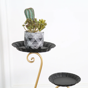 Decorative Iron Metal Indoor and Outdoor Flower Plant Display Stand PL08-3920