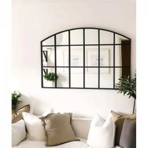 Window Pane Big Arched Industrial Metal Mirror PL08-500188