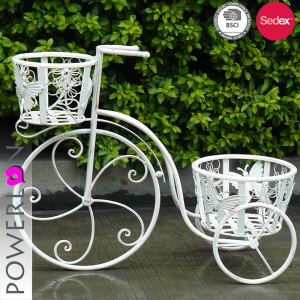 Rustic Classic Iron Decoration Bicycle Flower Display Pots Planters PL08-5631