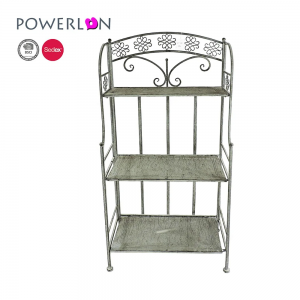 Outdoor Home Garden Wrought Iron Metal shelf Cast Iron Plant shelving Flower Planter Stand Shelf Flower Pot Storage shelving PL08-7668