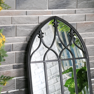 Factory Direct Sell Wholesale Wrought Iron Metal Large Accent Decorative Wall Hanging Mirror PL08-39554