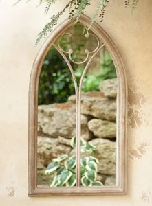 Rust Resistance Cheap Outdoor Indoor Antique Garden Church Old Window Arched Mirror Framed Decorative Wall Mirror Espejo PL08-34168