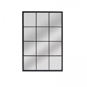 Wholesale Rectangle Black Metal Frame Decorative Floor Standing Mirrors 36070
