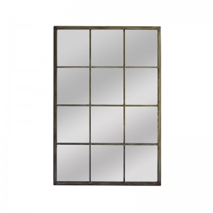 Wholesale Rectangle Black Metal Frame Decorative Floor Standing Mirrors 36070