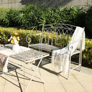 Gemona Wrought Iron Garden Bench 36215