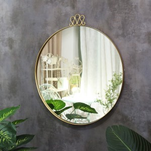 Luxury Gold Frame Round Wall Mirror 38456