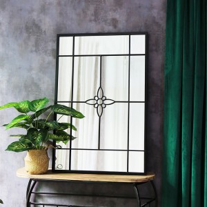 Flower Core Rectangular Window Deco Mirror 38571