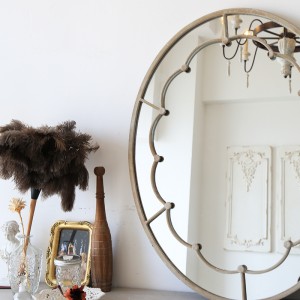 Oval MARGUTTA Deco Sandy Wall Mirror 38573