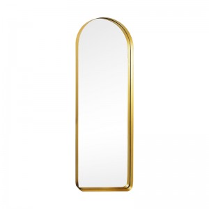 Gold Frame Arched Floor Full Length Mirror 38590