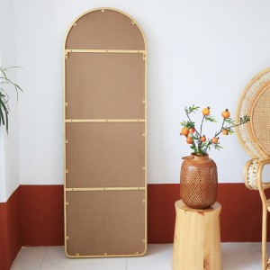 Gold Frame Arched Floor Full Length Mirror 38590