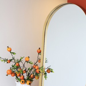 Gold Frame Arched Floor Full Length Mirror 38590