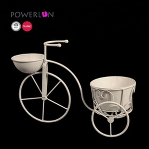 Garden mini Bicycle Style Metal Material Floor Standing Flower Pots Planters PL08-7756