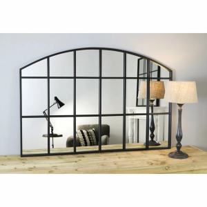 Window Pane Big Arched Industrial Metal Mirror PL08-500188