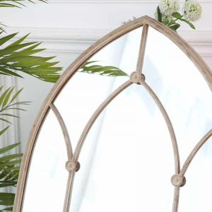 Large Gothic Cathedral Style Arched Metal Framed Home Decor Wall Mirror Outdoor Garden Mirror PL08-39528