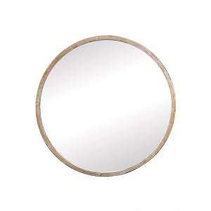 Round Circle Home Decor Custom Bathroom Makeup Shaving Vanity Circular Framed Wall Bathroom Garden Accent Mirror PL08-50024