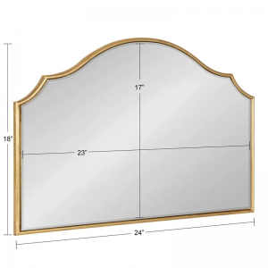 Gold Arch Arched Bathroom Wall Mirror Metal Frame Vanity Mirror Decor for Mantel Entryway PL08-500732