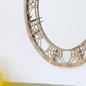 Round Metal Circle Wall Mirror for Entryway Living Room Wall Vanity Large Circle Hanging Wall Mirror
