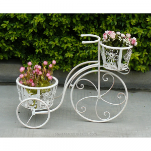 Rustic Classic Iron Decoration Bicycle Flower Display Pots Planters PL08-5631