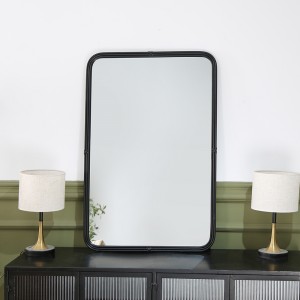 Metal Framed Rounded Corner Rectangular Mirror 50003