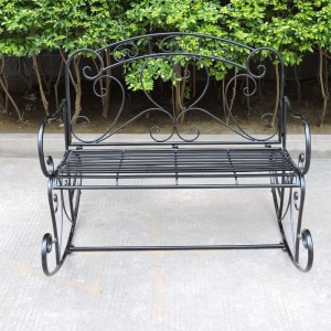 Wrought Iron benches Swing Chair With 2 Seat for Patios Gardens and Backyards 507480