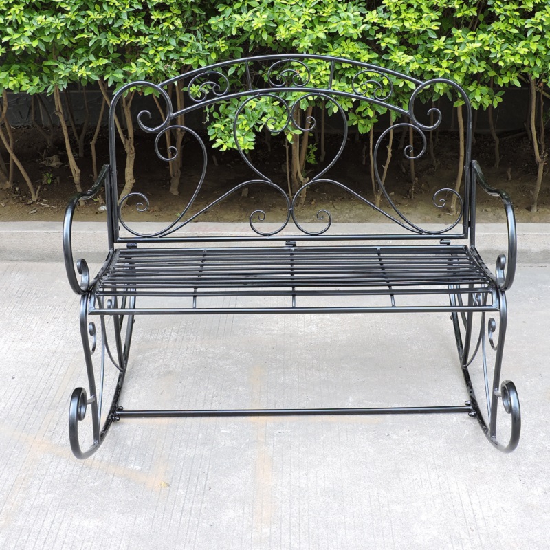 Wrought Iron benches Swing Chair With 2 Seat for Patios Gardens and Backyards 507480 Featured Image