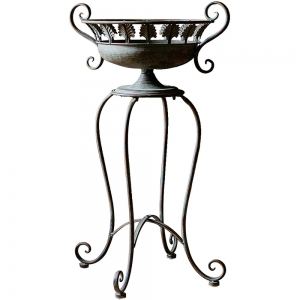 Vintage Iron Flower Stand Decoration Trophy Antique Floor Flower Pot Rack Plant Potted PL08-78351