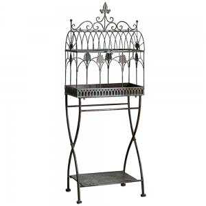 Garden Outdoor Antique Metal Plant Stand Holder Cage PL08-76155