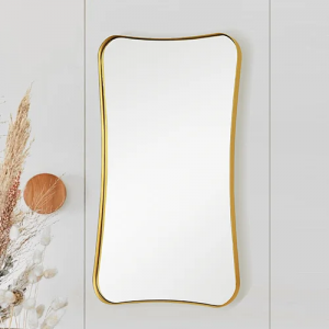 Luxury Wall Mounted Mirror Bathroom Gold Metal Framed Vanity Wall Mirror for Bedroom Living Room  PL08-38468