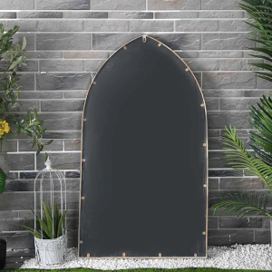 Large Gothic Cathedral Style Arched Metal Framed Home Decor Wall Mirror Outdoor Garden Mirror PL08-39528