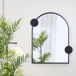 Contemporary Design Black Arch Metal Vanity Mirror Home Decor Deocrative Wall Mirror PL08-50060