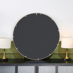 Round Circle Home Decor Custom Bathroom Makeup Shaving Vanity Circular Framed Wall Bathroom Garden Accent Mirror PL08-50024