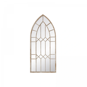 Arch Gothic French Gold Garden Wall Decor Vanity Accent Decoration Herschel Window Pane Decorative Wall Mirror PL08- 50012