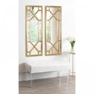 Horizontally Vertically Hangs Rustic Modern Rectangular Wall Mirror Decorative Living Room Rectangle Window Wall Mirror PL08-507802