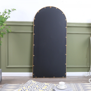 Gold Frame Arch Decorative Modern Dressing Room Wall Full Length Floor Mirror Outdoor Garden Mirror PL08-80230