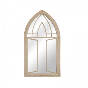 Gothic Cathedral Arch Church Window Style Metal Frame Wall Mirror Rustic Farmhouse Garden Mirror For Indoor Outdoor PL08-36552