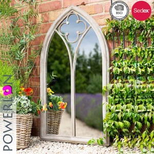 Church Windowpane Arch Vintage Mirror 34168