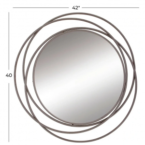 Oversize Large Round Metal Wall Mounted Mirror Vanity Bathroom Decorative Circle Wire Mirror PL08-500738