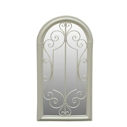 Hot Selling Home Decor Vintage Style Art Farmhouse Decorative Antique Arched Shaped Window Wall Mirror Hand Crafted