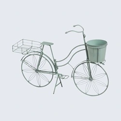 Long Large Metal Statue Bike Planter French Countryside Bicycle Pot Planter