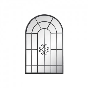 Arch Outdoor Indoor Garden Floral Window Panel Custom Wall Hanging Bath Bathroom Decorative Wall Mirror