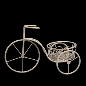 Wholesale Bicycle Wrought Iron Wedding Flower Pot Planter Display Stand  PL08-7741