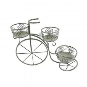 Indoor and Outdoor Garden Artificial Plants Pot Stand Antique Bicycle Flower Pots Holder Shelf PL08-7686