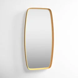 Rectangle Gold Bathroom Metal Wall Mirror Brushed Brass Modern Mirror PL08-385678