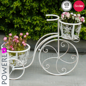 Rustic Classic Iron Decoration Bicycle Flower Display Pots Planters PL08-5631